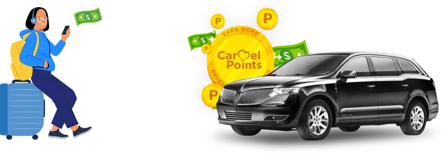 Carmel car with passengers